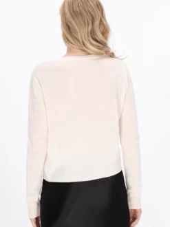 Dreimaster Damen Strickjacke in weiß