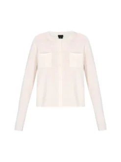 Dreimaster Damen Strickjacke in weiß