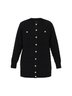 Dreimaster Damen Strickjacke in schwarz