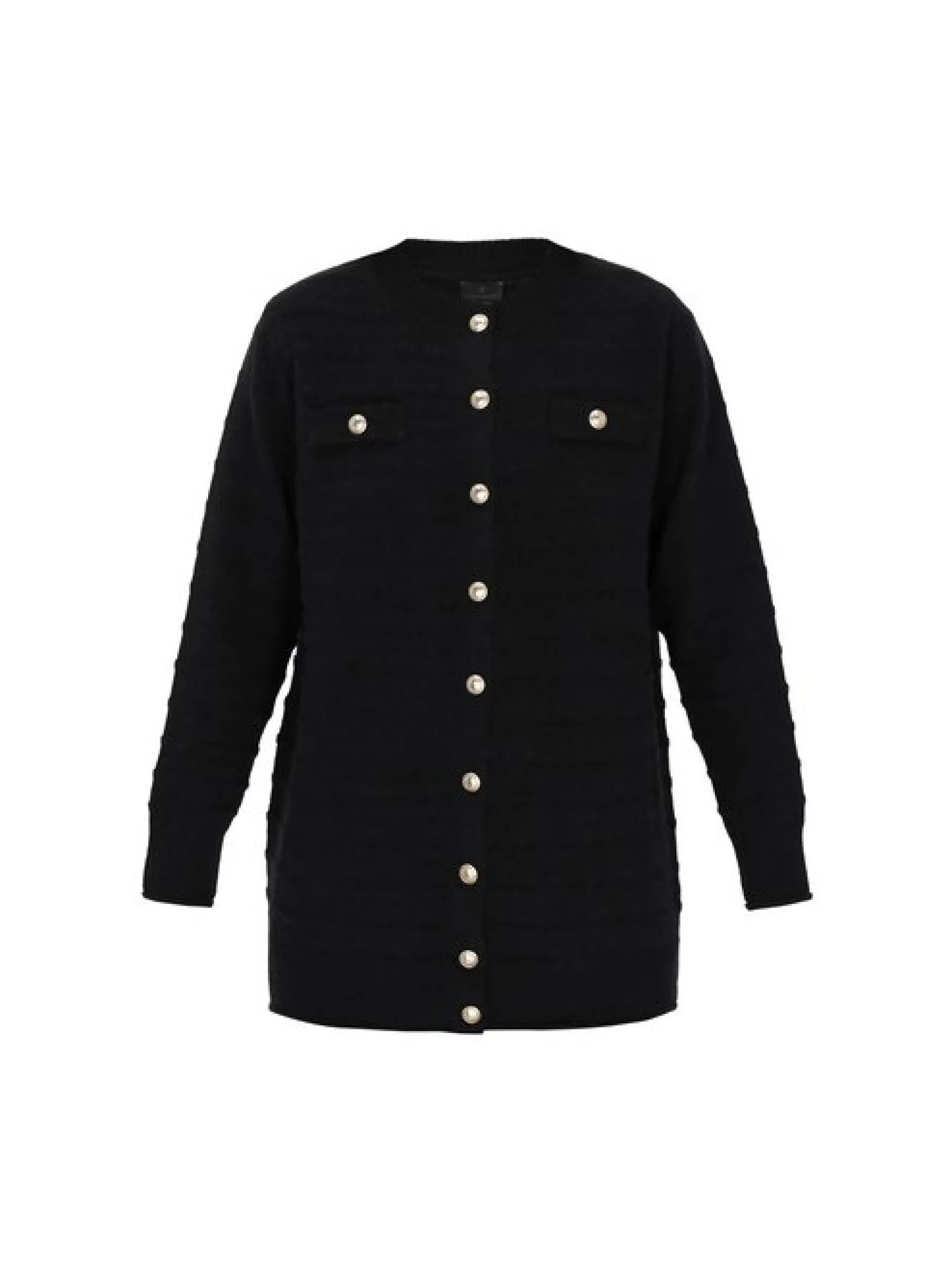 Dreimaster Damen Strickjacke in schwarz