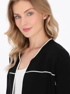 Dreimaster Damen Strickjacke in schwarz