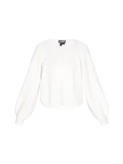 Dreimaster Damen Strickjacke in weiß