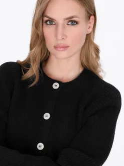 Dreimaster Damen Strickjacke in schwarz