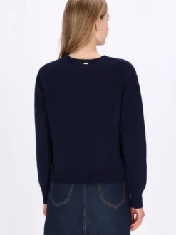 Dreimaster Damen Strickjacke in marine