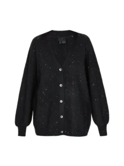 Dreimaster Damen Strickjacke in schwarz