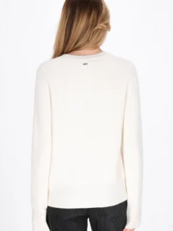 Dreimaster Damen Strickjacke in weiß