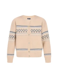Dreimaster Damen Strickjacke in sand