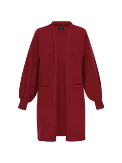Dreimaster Damen Strickjacke in bordeaux