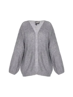 Dreimaster Damen Strickjacke in grau