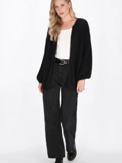Dreimaster Damen Strickjacke in schwarz