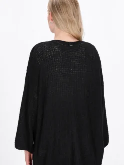 Dreimaster Damen Strickjacke in schwarz