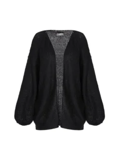 Dreimaster Damen Strickjacke in schwarz