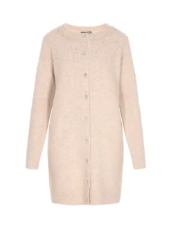 Dreimaster Damen Strickjacke in beige