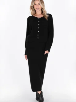 Dreimaster Damen Strickjacke in schwarz