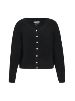 Dreimaster Damen Strickjacke in schwarz