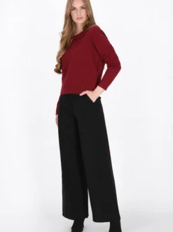 Dreimaster Damen Strickpullover in bordeaux
