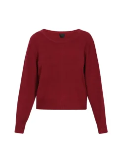 Dreimaster Damen Strickpullover in bordeaux