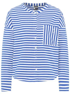 Dreimaster Damen Sweatjacke in blau