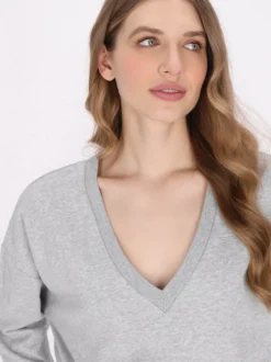 Dreimaster Damen Sweatshirt in grau