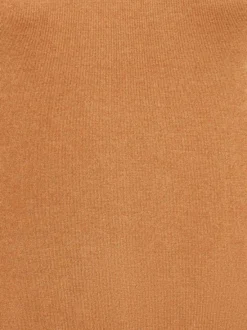 Dreimaster Damen T-Shirt in camel - Ausschnitt: Rundhals