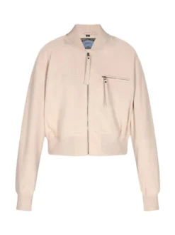 Dreimaster Damen Wildlederjacke in beige
