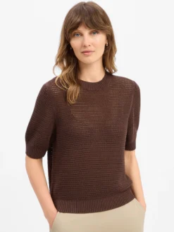Drykorn Damen Strickshirt - Sanidy in schoko