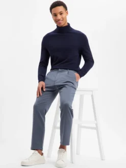 Drykorn Herren Bundfaltenhose - Chasy in indigo