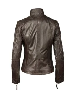 7 eleven Damen Lederjacke - SEEviana in braun