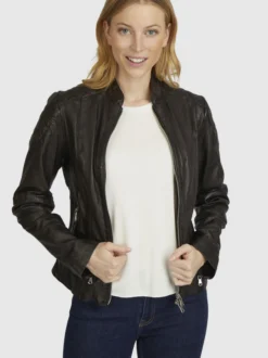 7 eleven Damen Lederjacke - SEJASMINA in schwarz