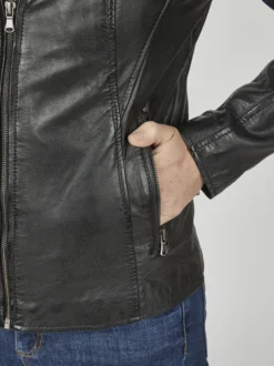 7 eleven Damen Lederjacke - SEJACKY in schwarz