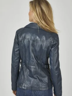 7 eleven Damen Lederjacke - SEMERLE in blau