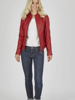 7 eleven Damen Lederjacke - SEVIGNI in rot