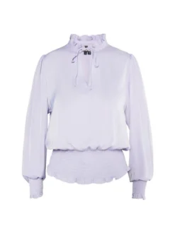Faina Damen Bluse in lila - Ausschnitt: Envelope