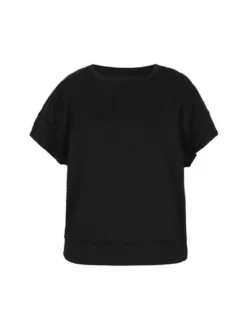 Faina Damen Bluse in schwarz - Ausschnitt: Rundhals