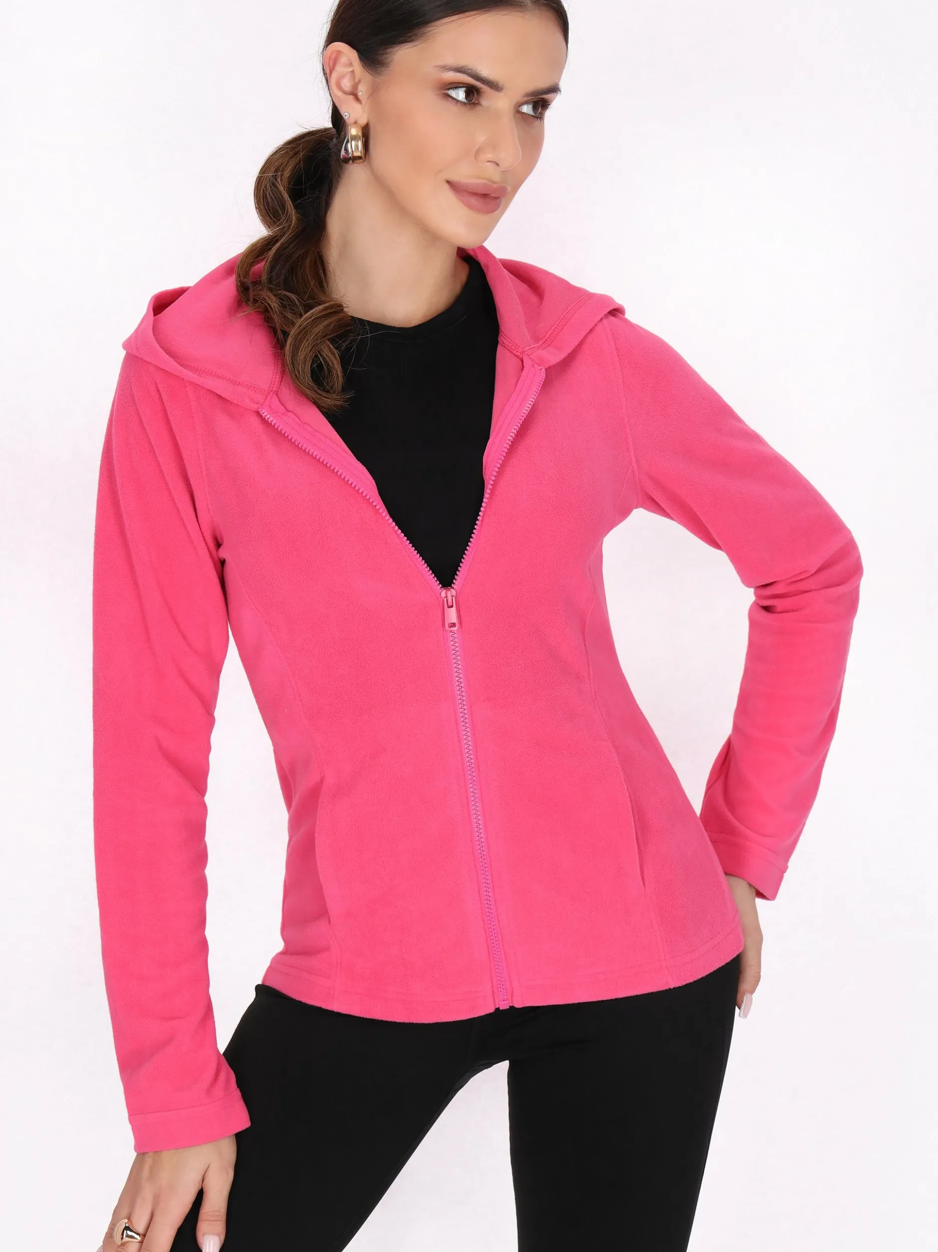 Faina Damen Fleecejacke in pink