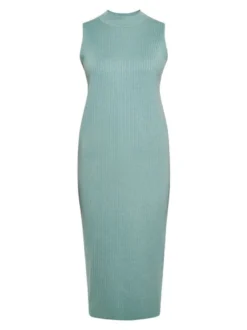 Faina Damen Kleid in aqua - Ausschnitt: Rundhals