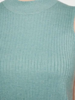 Faina Damen Kleid in aqua - Ausschnitt: Rundhals