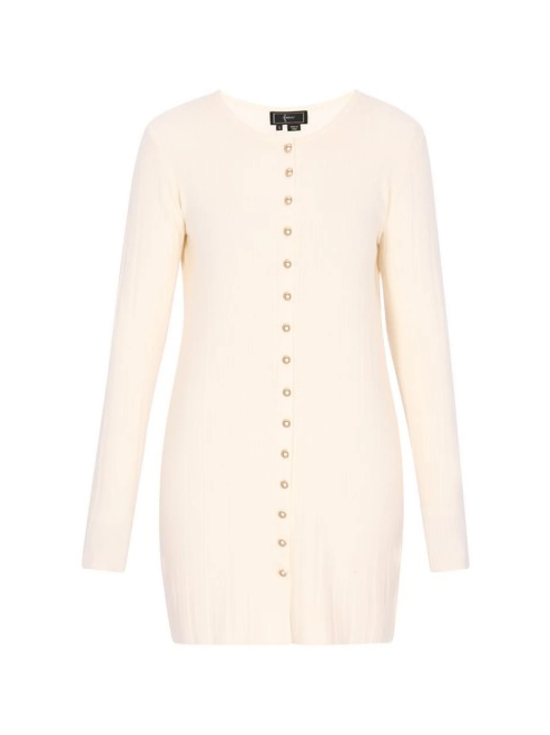 Faina Damen Kleid in beige - Ausschnitt: Rundhals