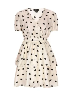 Faina Damen Kleid in beige - Länge: mittel