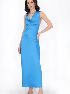 Faina Damen Kleid in blau - Länge: mittel