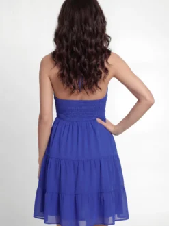 Faina Damen Kleid in blau - Länge: mittel