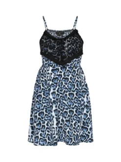 Faina Damen Kleid in blau - Länge: mittel