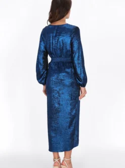 Faina Damen Kleid in blau - Länge: mittel