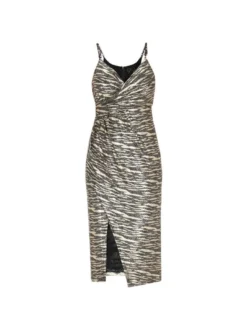 Faina Damen Kleid in gold - Länge: mittel