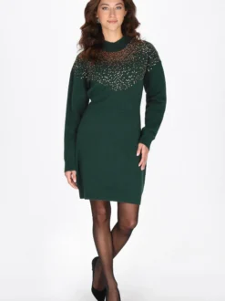Faina Damen Kleid in grün - Länge: mittel