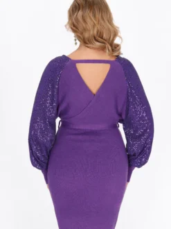 Faina Damen Kleid in lila - Länge: mittel