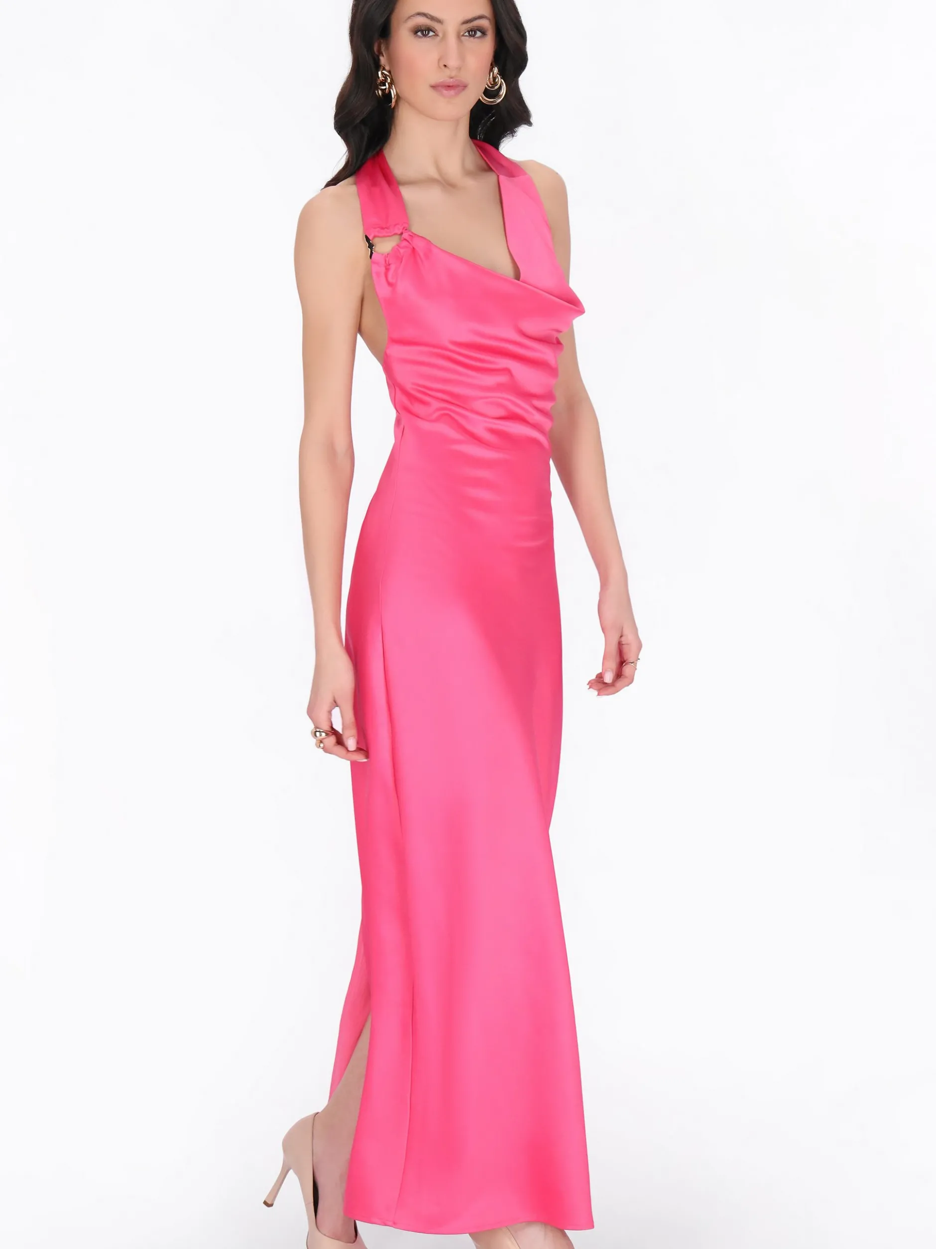 Faina Damen Kleid in pink - Länge: mittel