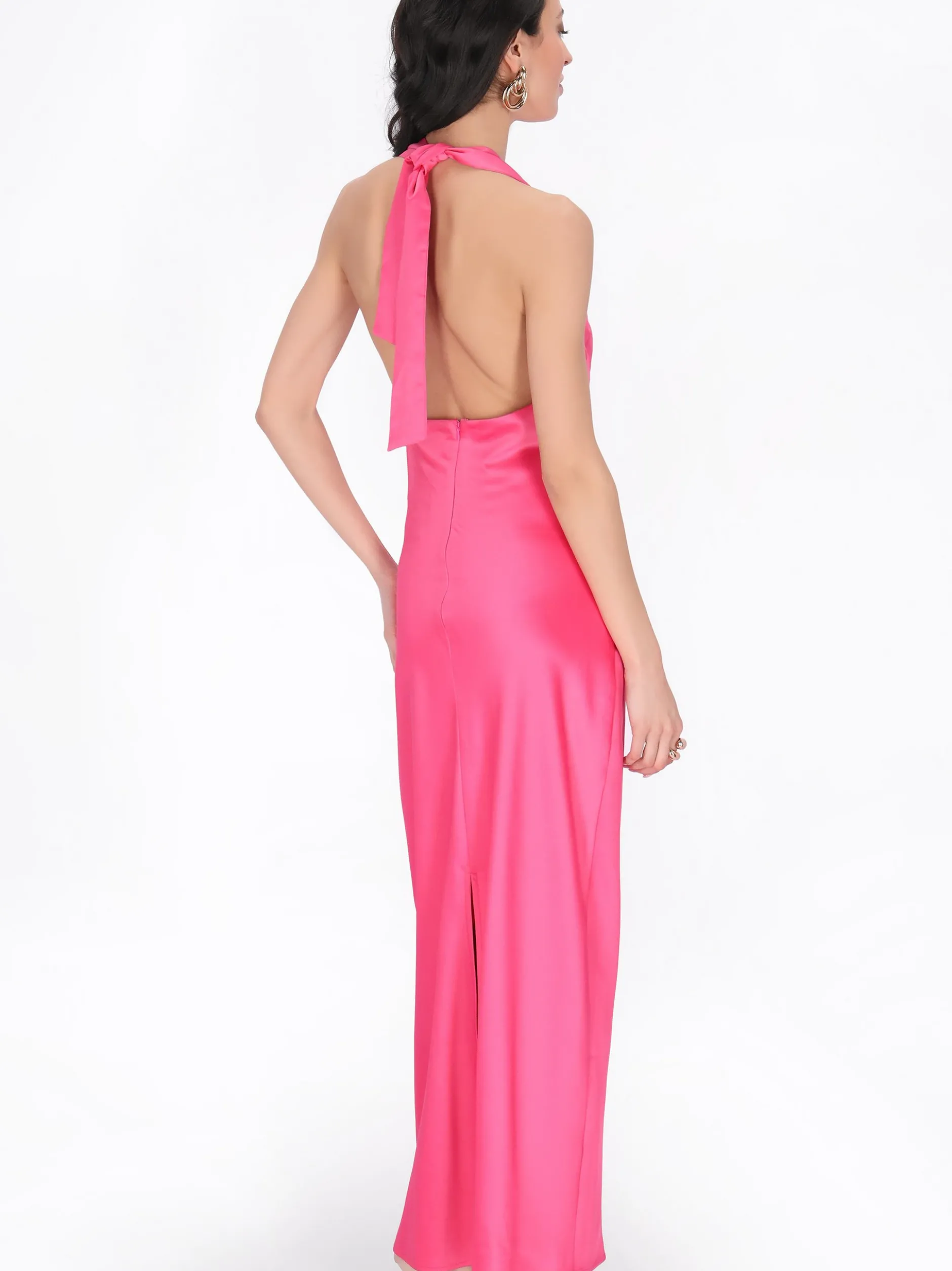Faina Damen Kleid in pink - Länge: mittel