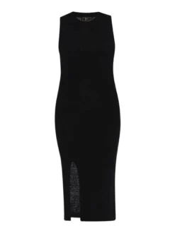 Faina Damen Kleid in schwarz - Ausschnitt: Rundhals