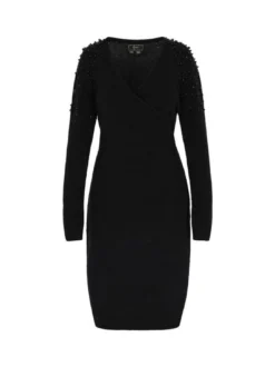 Faina Damen Kleid in schwarz - Länge: mittel